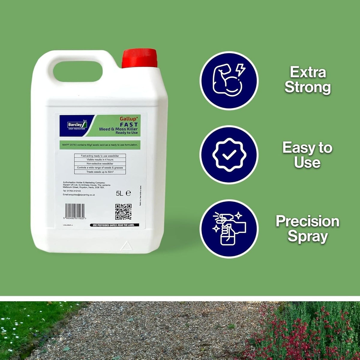 5L GALLUP XL INDUSTRIAL PROFESSIONAL GLYPHOSATE WEEDKILLER Moss Control - Nugentra