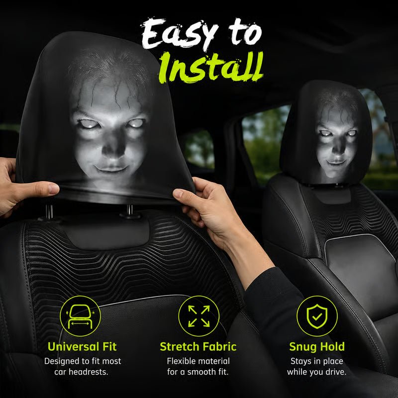 Car Headrest Covers (Set of 2) | Stretchy Universal Fit for All Vehicles - Nugentra
