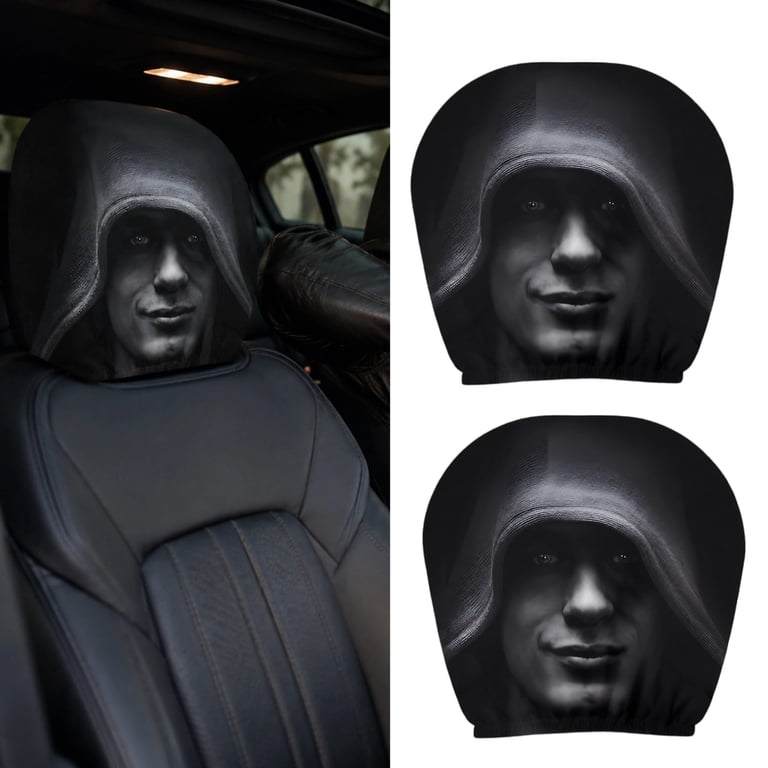 Car Headrest Covers (Set of 2) | Stretchy Universal Fit for All Vehicles - Nugentra