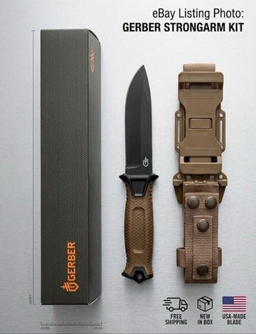 Gerber Gear StrongArm Knife - Fixed Blade - Tactical Knife for Survival Gear - Nugentra