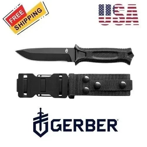 Gerber StrongArm Fixed Blade Knife Full Tang Outdoor Survival Camping Tool - Nugentra