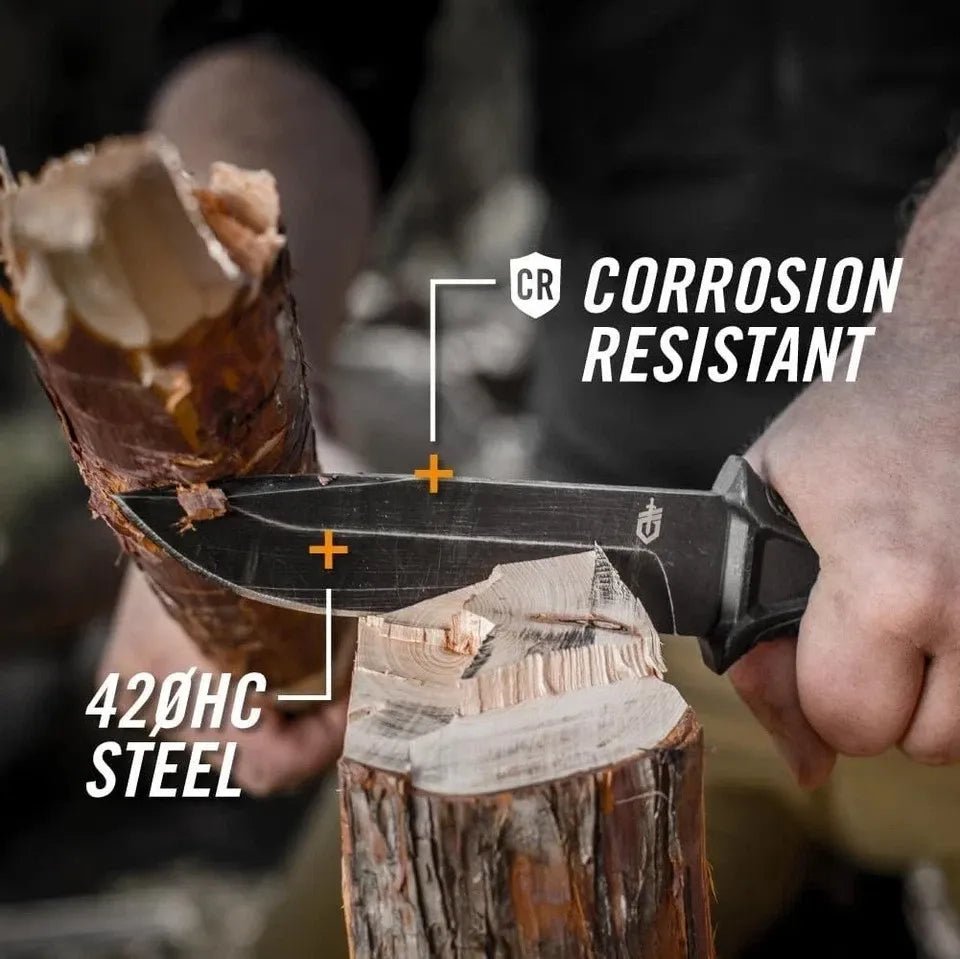 Gerber StrongArm Fixed Blade Knife Full Tang Outdoor Survival Camping Tool - Nugentra