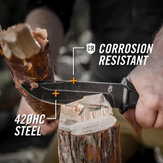 Gerber StrongArm Fixed Blade Knife Full Tang Outdoor Survival Camping Tool - Nugentra