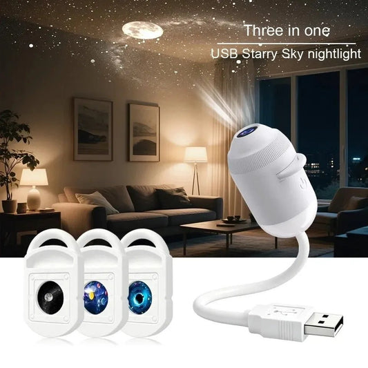 HD Smart Dynamic 5D Holographic Night Light Projector, Plug and Play Projector - Nugentra