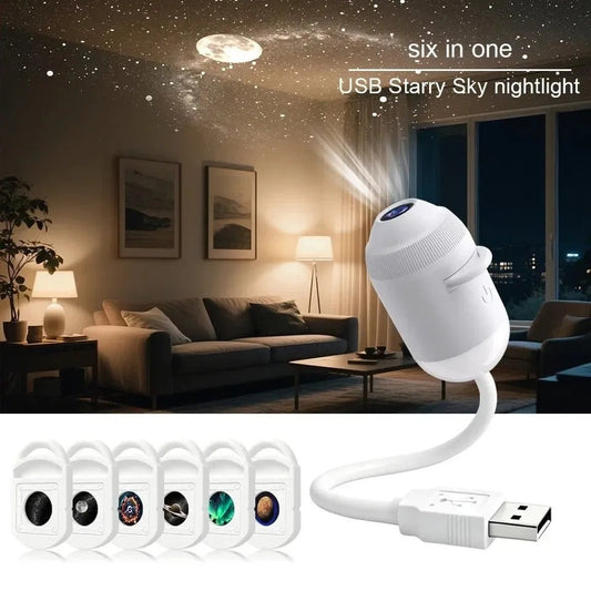 HD Smart Dynamic 5D Holographic Night Light Projector, Plug and Play Projector - Nugentra