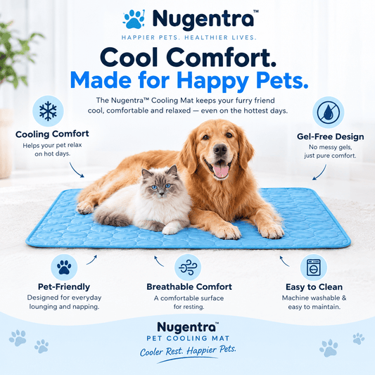 Nugentra™ Pet Cooling Mat – Self-Cooling Dog & Cat Mat - Nugentra