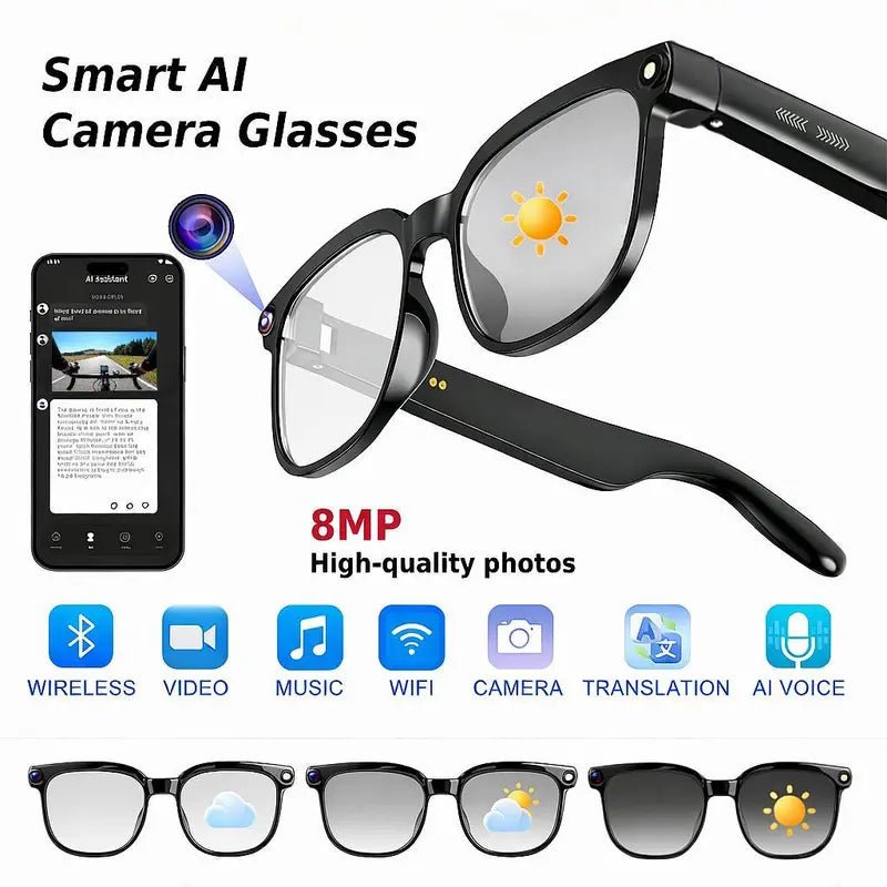 Nugentra™ Smart AI Translation Glasses with Touch Control and HD Camera - Nugentra