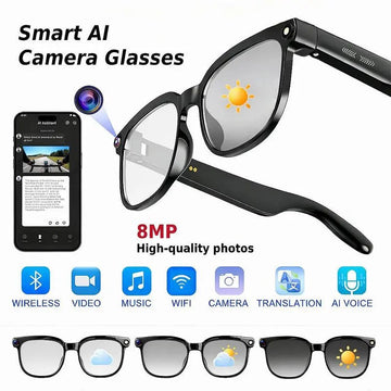 Nugentra™ Smart AI Translation Glasses with Touch Control and HD Camera - Nugentra