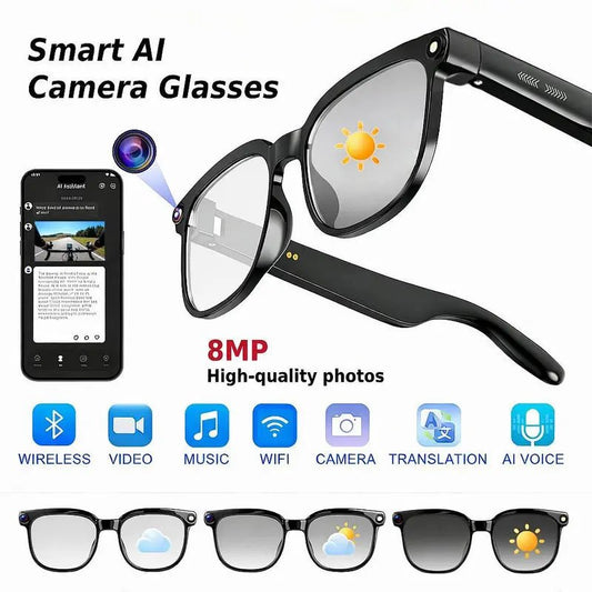 Nugentra™ Smart AI Translation Glasses with Touch Control and HD Camera - Nugentra
