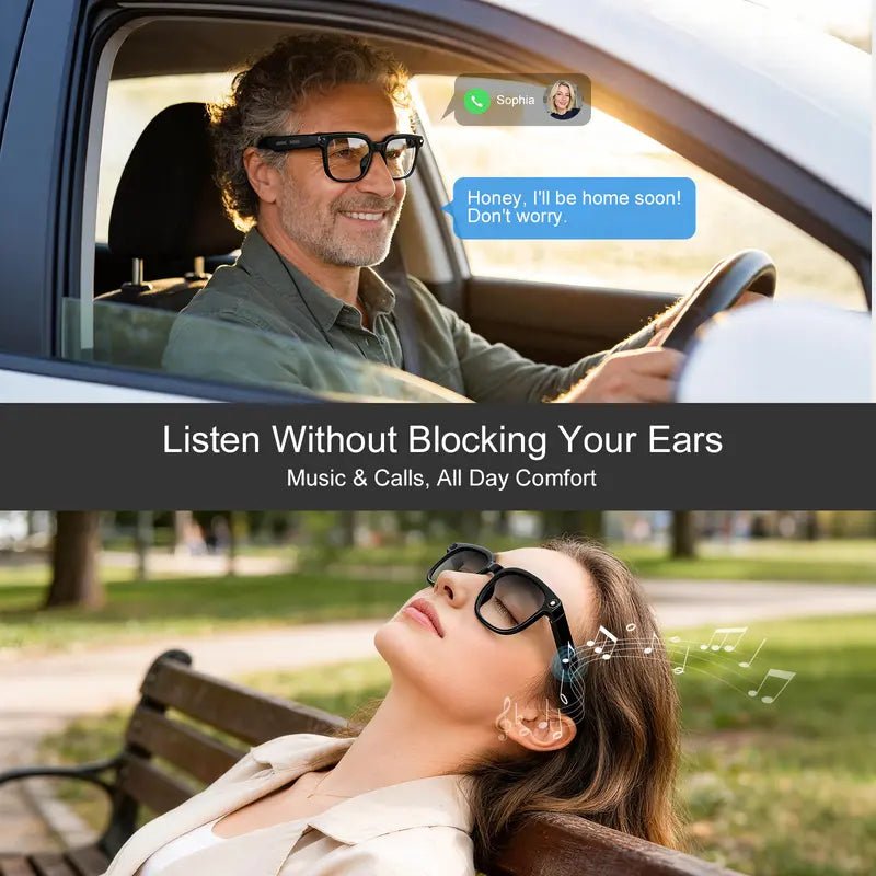 Nugentra™ Smart AI Translation Glasses with Touch Control and HD Camera - Nugentra