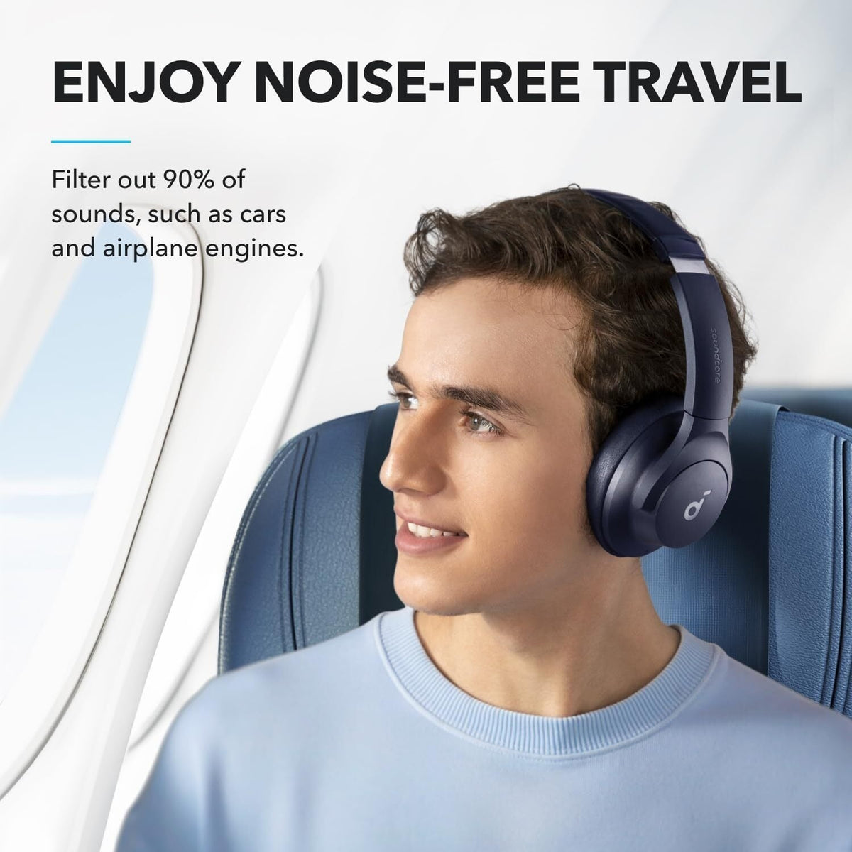 Soundcore Q20i Wireless Over-Ear Headphones Hybrid ANC Hi-Res Audio Bass|Refurb - Nugentra