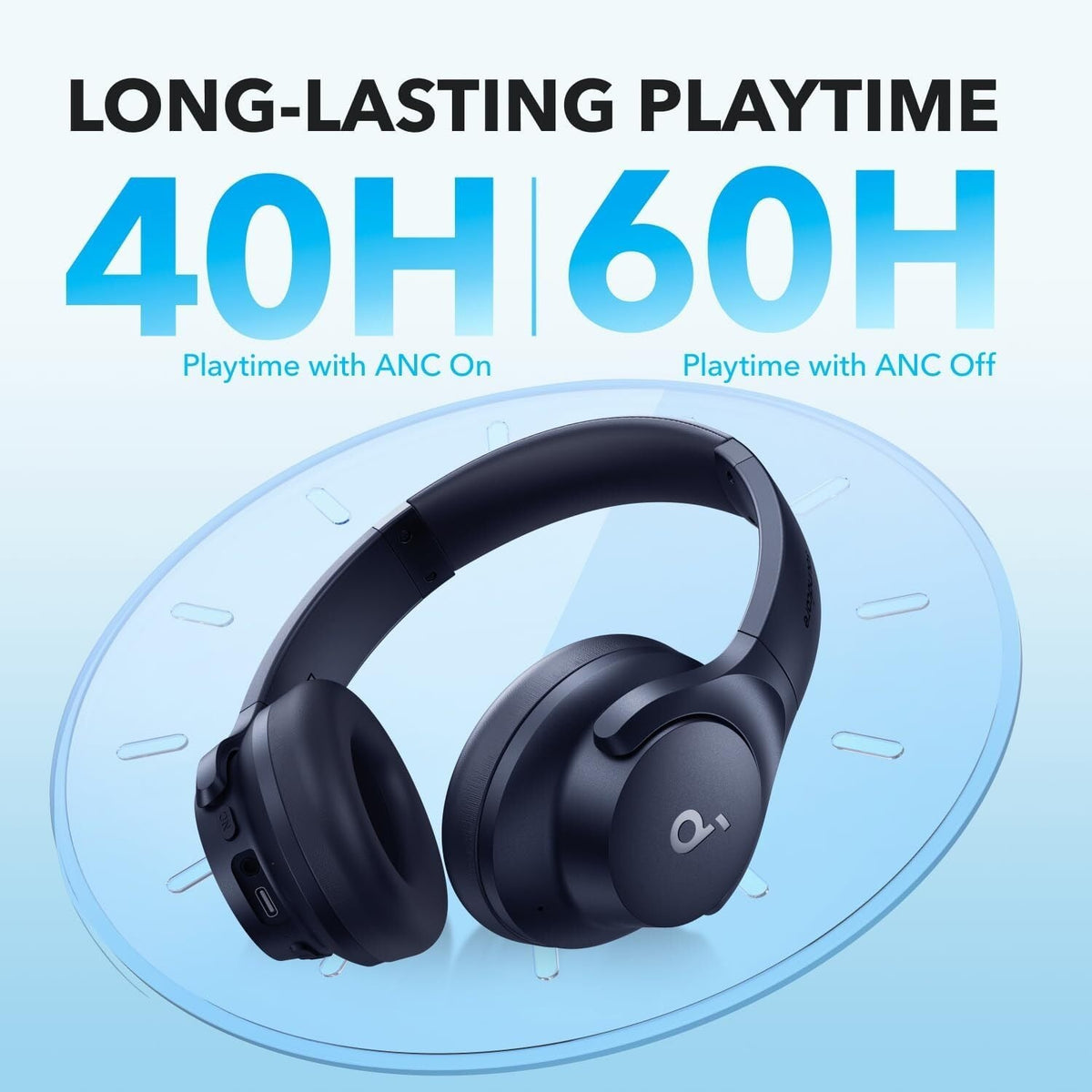 Soundcore Q20i Wireless Over-Ear Headphones Hybrid ANC Hi-Res Audio Bass|Refurb - Nugentra